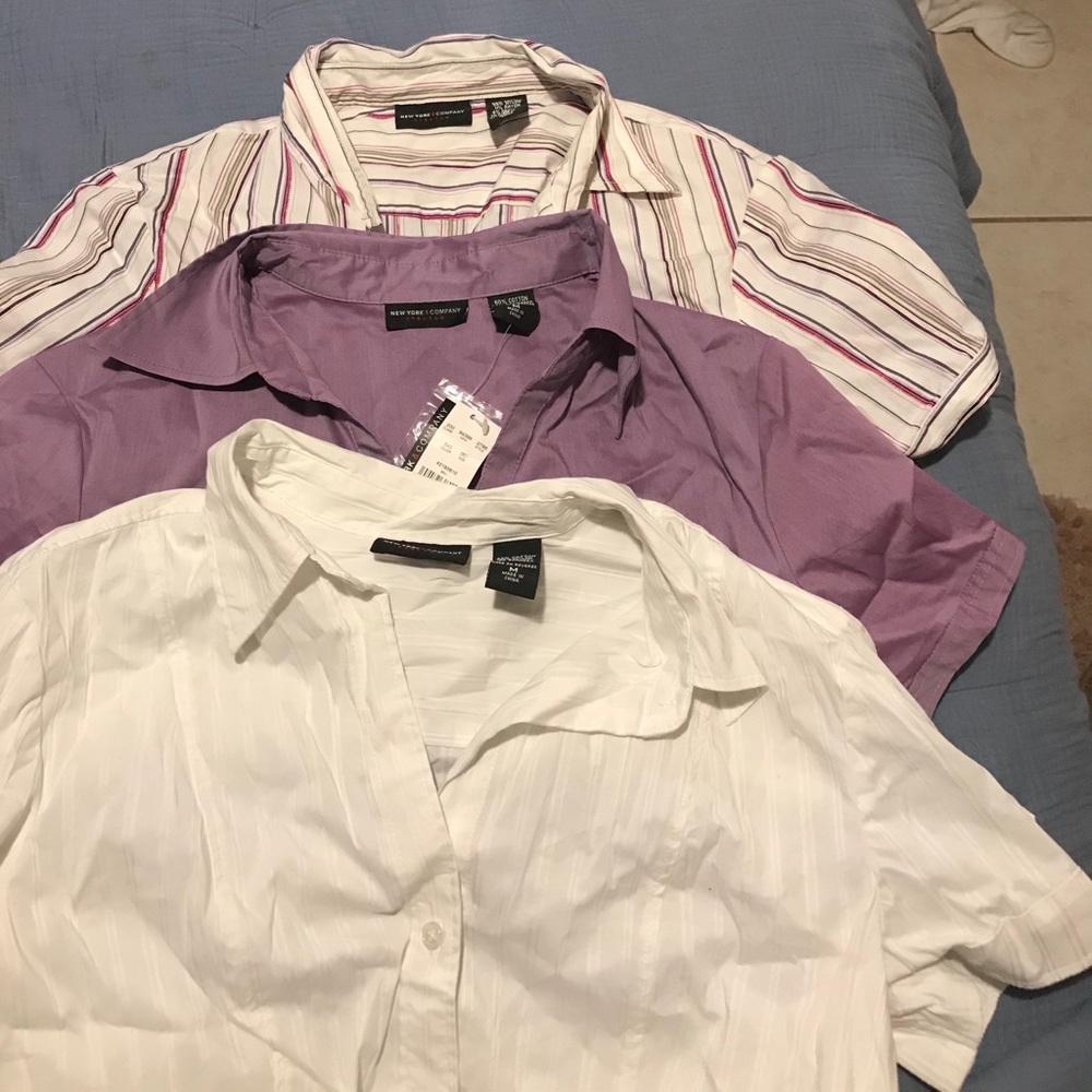 Bundle button down tops from New York and company